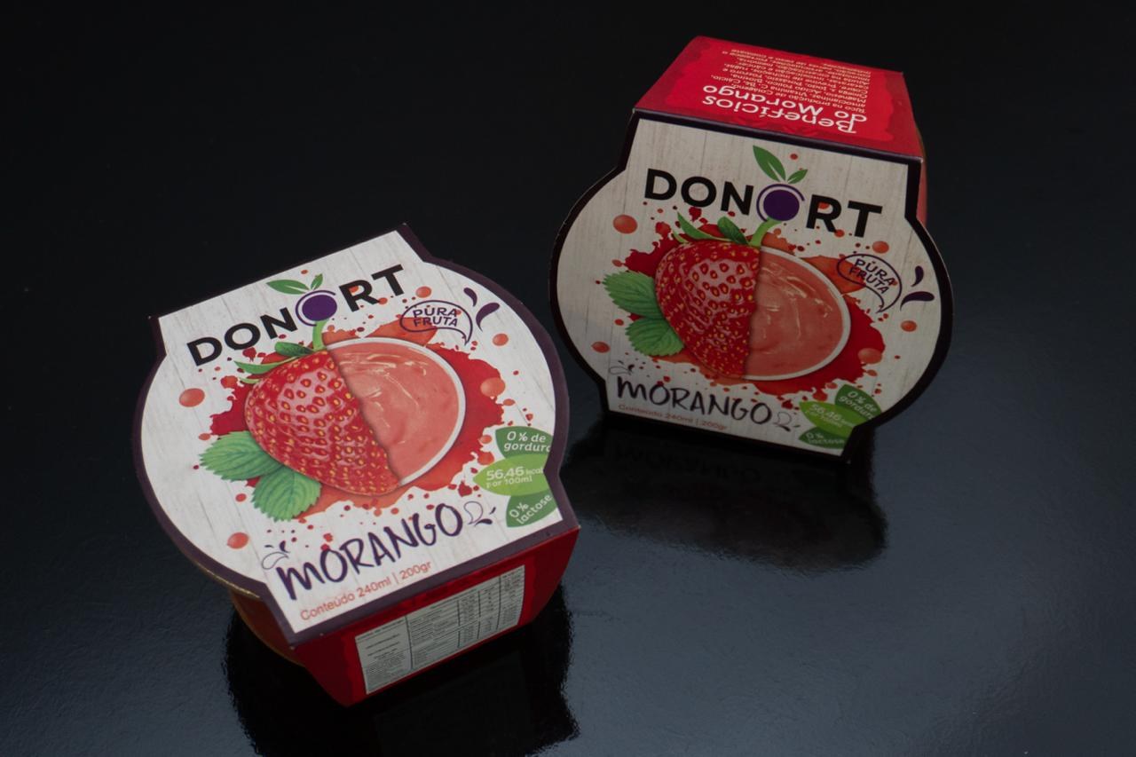 Produto Donort sabor Morango
